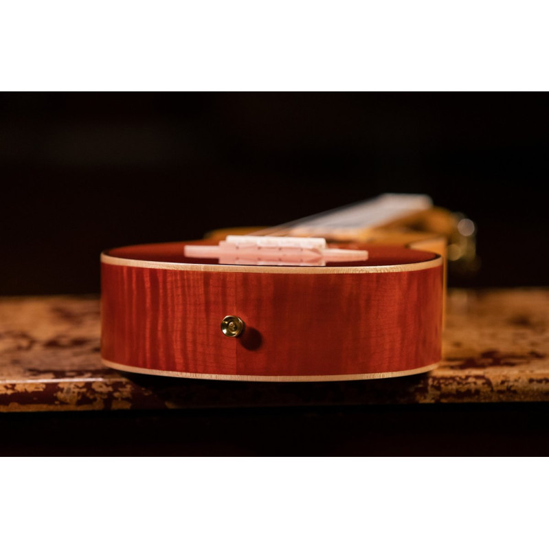 Ortega RUPR-TQB Prism Series Tenor Ukulele 4 String - Flamed Maple Tequila Burst Fade + Bag