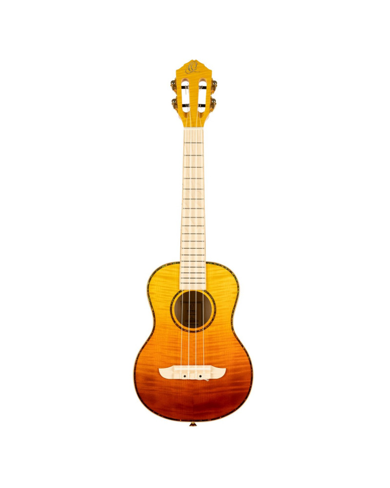 Ortega RUPR-TQB Prism Series Tenor Ukulele 4 String - Flamed Maple Tequila Burst Fade + Bag