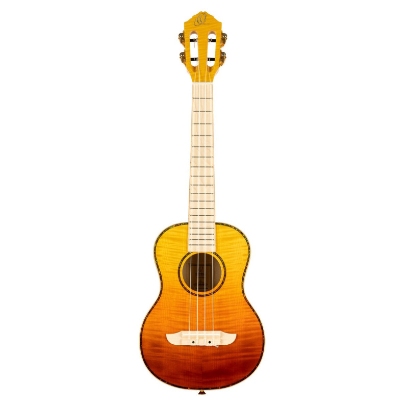 Ortega RUPR-TQB Prism Series Tenor Ukulele 4 String - Flamed Maple Tequila Burst Fade + Bag