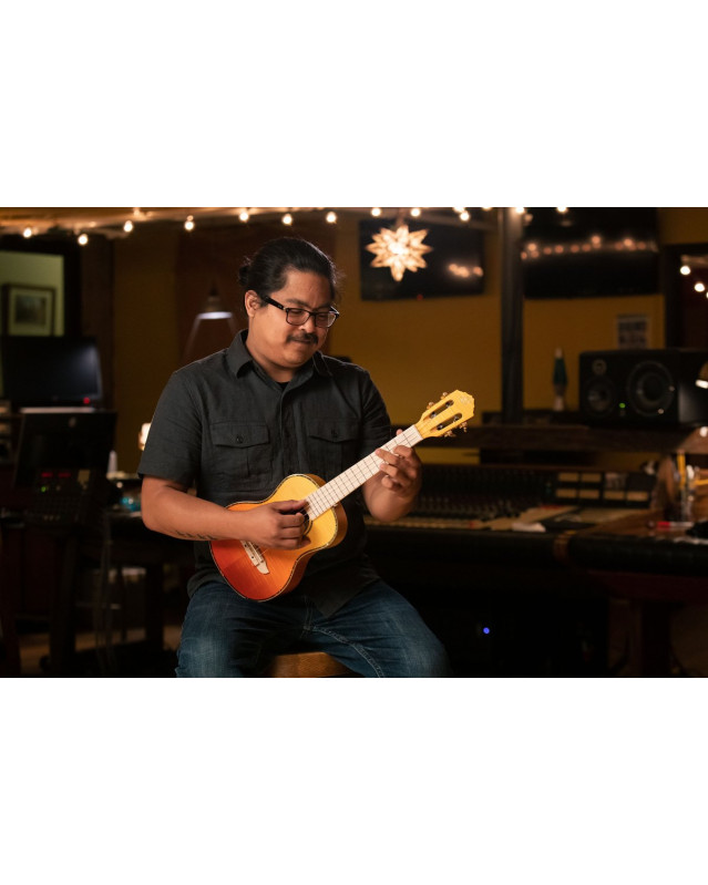 Ortega RUPR-TQB Prism Series Tenor Ukulele 4 String - Flamed Maple Tequila Burst Fade + Bag