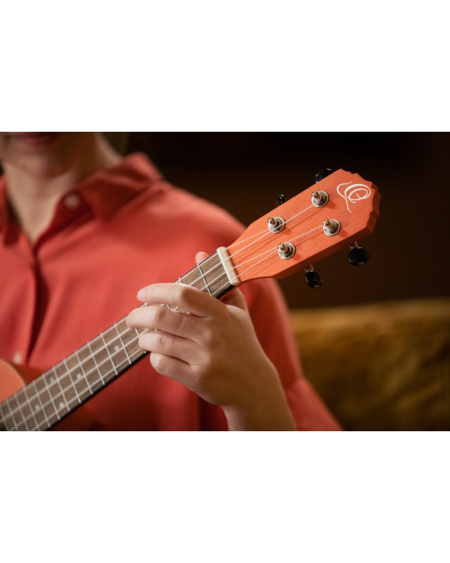 Ortega RUPUKI Earth Series Concert Ukulele 4 String - Hokkaido Pumpkin Orange