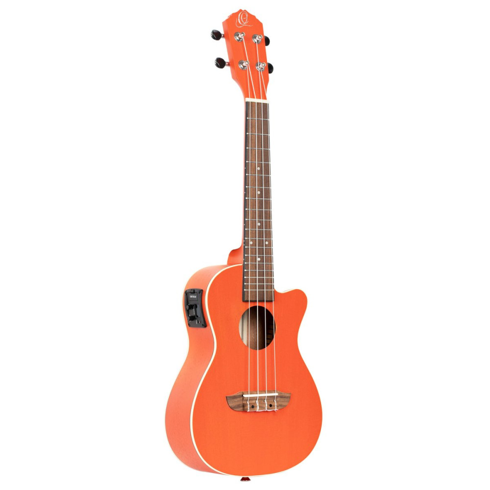 Ortega RUPUKI-CE Earth Series Concert Preamp Ukulele 4 String - Hokkaido Pumpkin Orange
