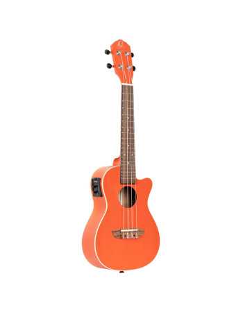 Ortega RUPUKI-CE Earth Series Concert Preamp Ukulele 4 String - Hokkaido Pumpkin Orange