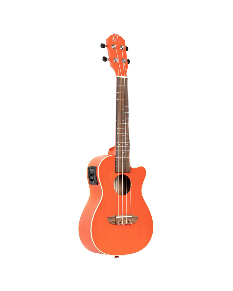 Ortega RUPUKI-CE Earth Series Concert Preamp Ukulele 4 String - Hokkaido Pumpkin Orange