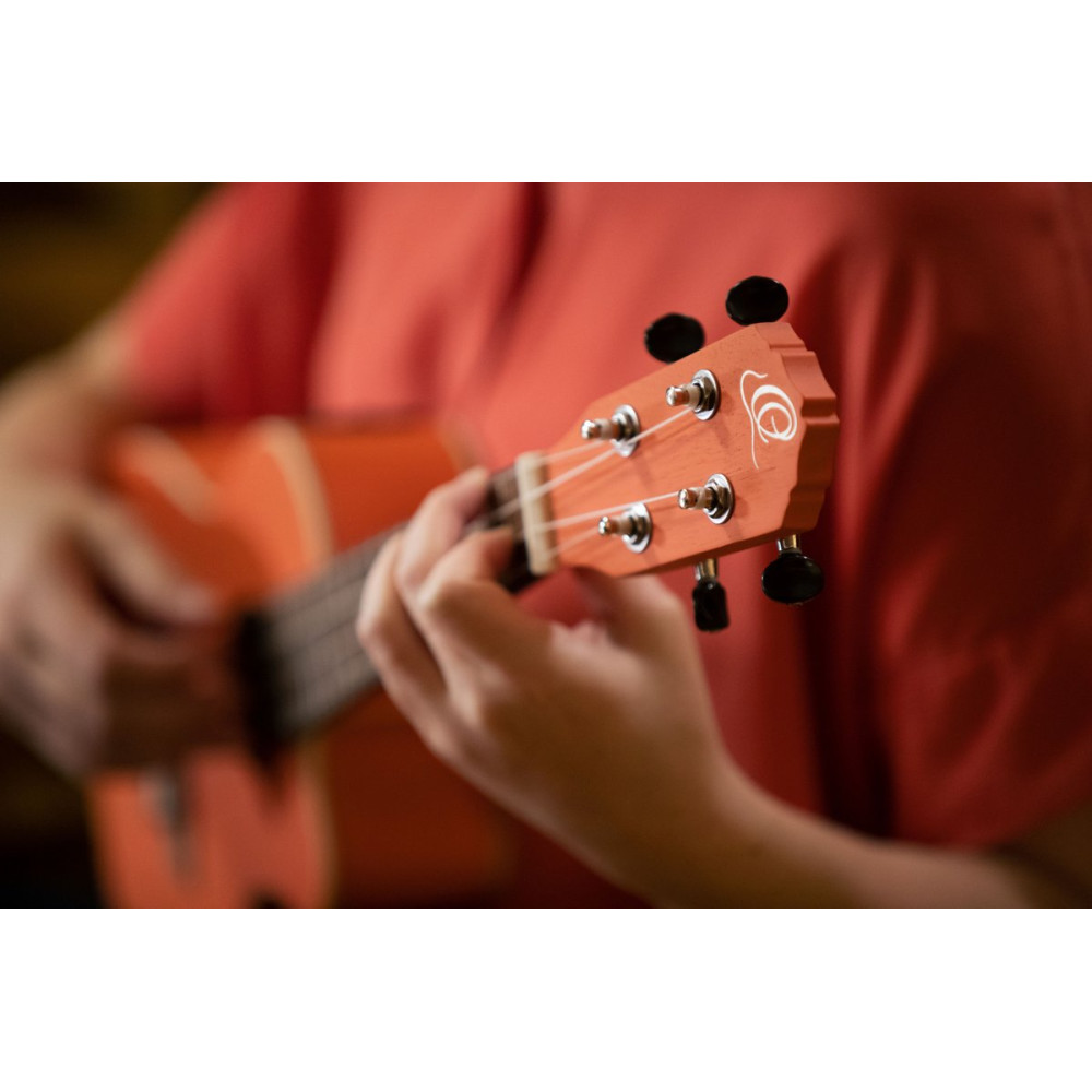 Ortega RUPUKI-CE Earth Series Concert Preamp Ukulele 4 String - Hokkaido Pumpkin Orange