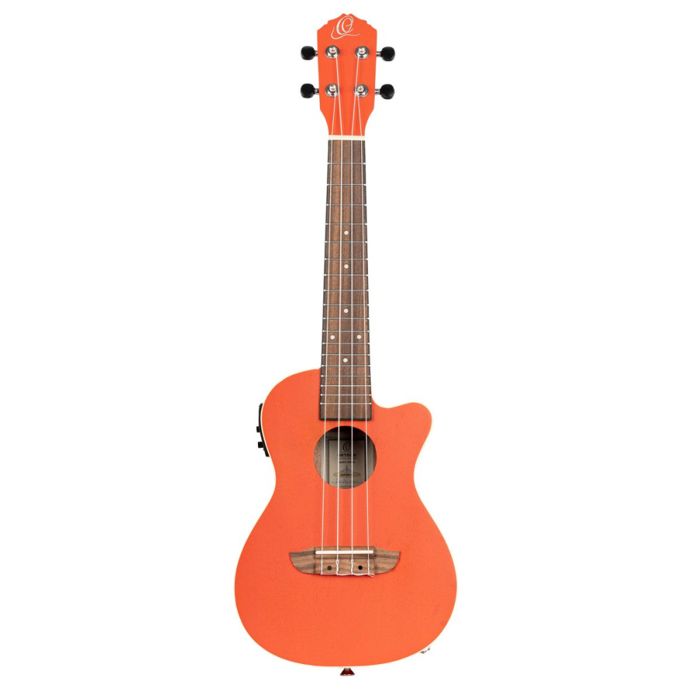 Ortega RUPUKI-CE Earth Series Concert Preamp Ukulele 4 String - Hokkaido Pumpkin Orange