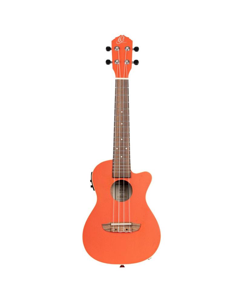 Ortega RUPUKI-CE Earth Series Concert Preamp Ukulele 4 String - Hokkaido Pumpkin Orange