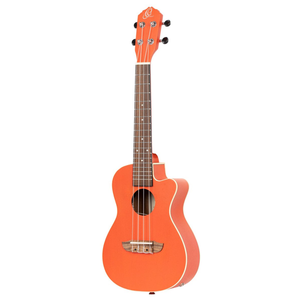 Ortega RUPUKI-CE Earth Series Concert Preamp Ukulele 4 String - Hokkaido Pumpkin Orange