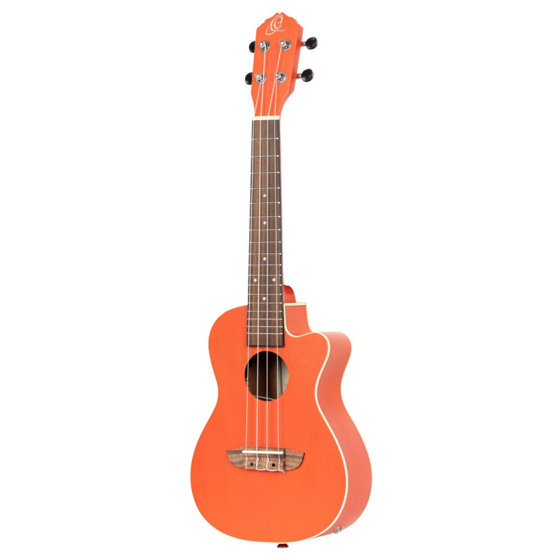 Ortega RUPUKI-CE Earth Series Concert Preamp Ukulele 4 String - Hokkaido Pumpkin Orange