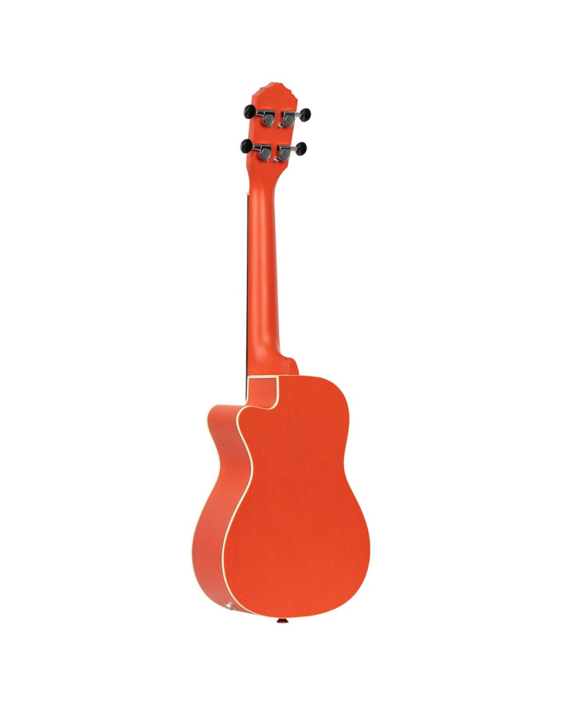 Ortega RUPUKI-CE Earth Series Concert Preamp Ukulele 4 String - Hokkaido Pumpkin Orange