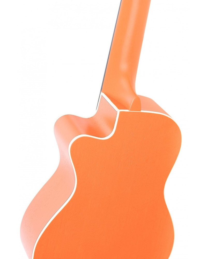 Ortega RUPUKI-CE Earth Series Concert Preamp Ukulele 4 String - Hokkaido Pumpkin Orange