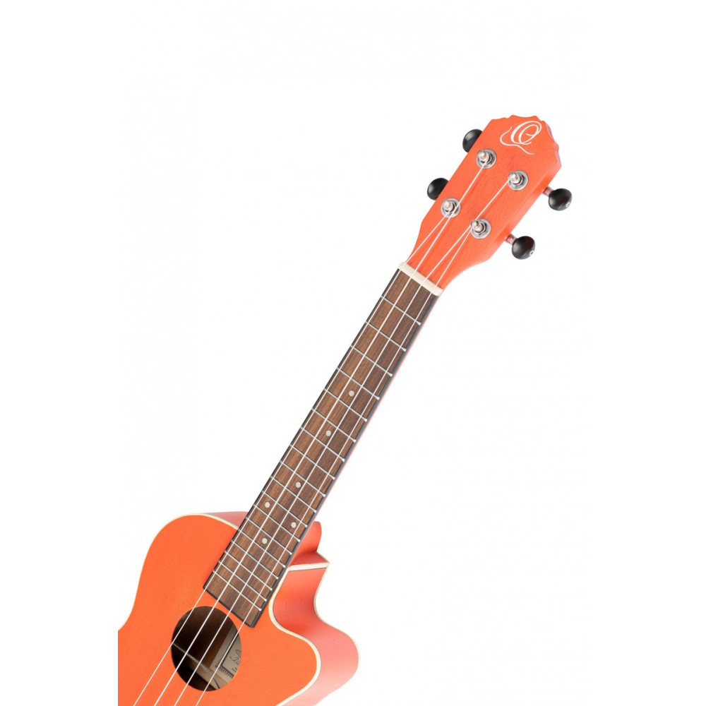 Ortega RUPUKI-CE Earth Series Concert Preamp Ukulele 4 String - Hokkaido Pumpkin Orange
