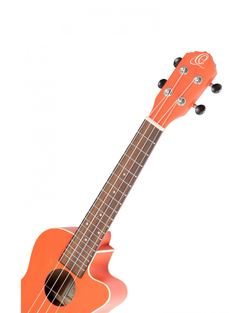 Ortega RUPUKI-CE Earth Series Concert Preamp Ukulele 4 String - Hokkaido Pumpkin Orange