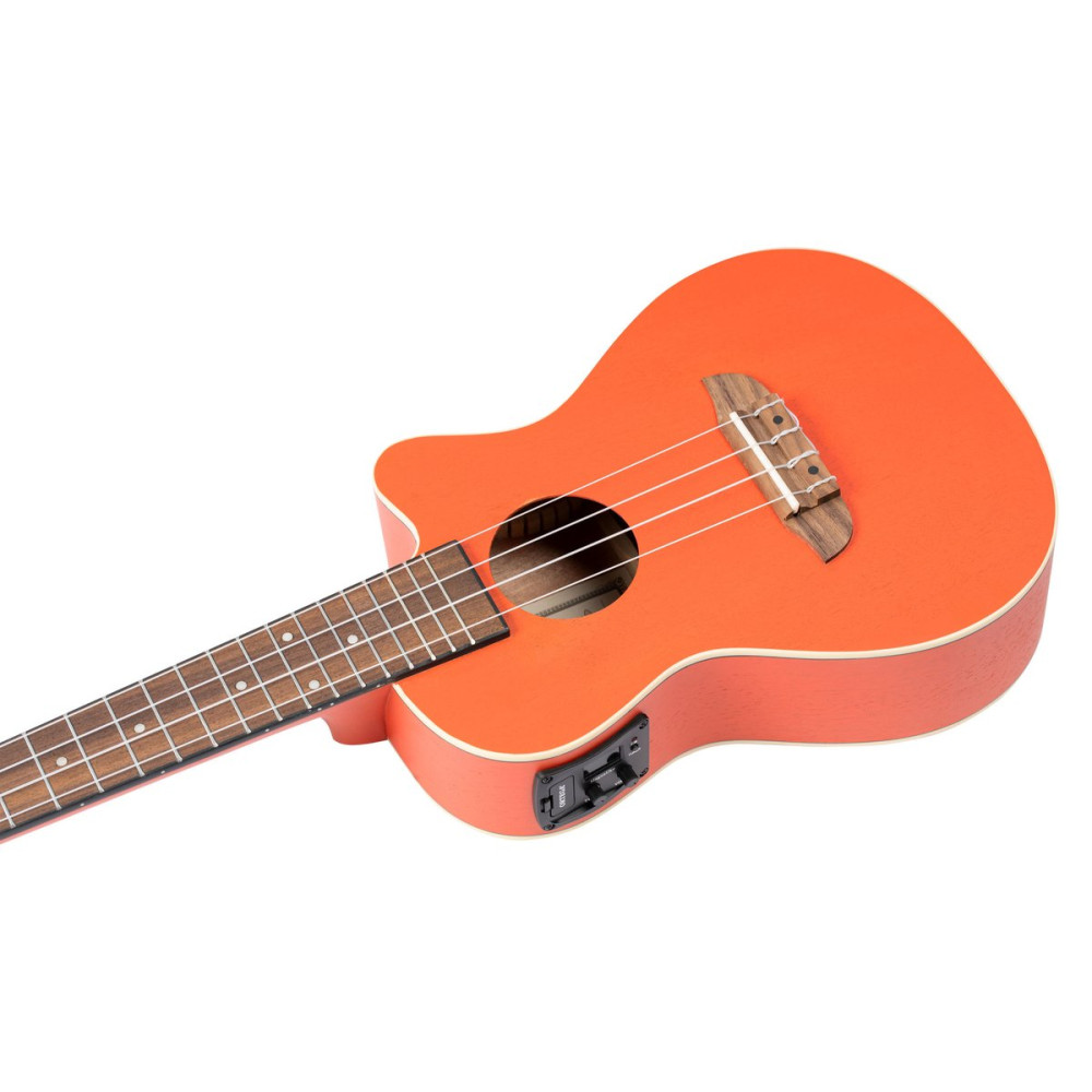 Ortega RUPUKI-CE Earth Series Concert Preamp Ukulele 4 String - Hokkaido Pumpkin Orange