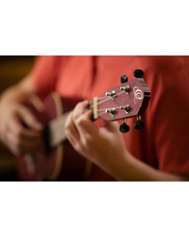 Ortega RURUBY Earth Series Concert Ukulele 4 String - Raspberry Red
