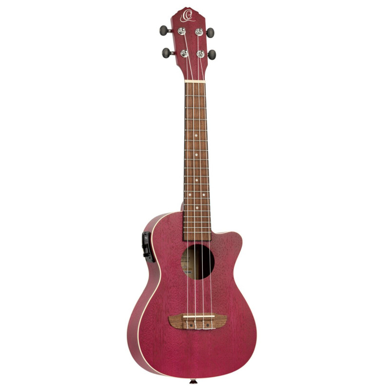 Ortega RURUBY-CE Earth Series Concert Preamp Ukulele 4 String - Raspberry Red