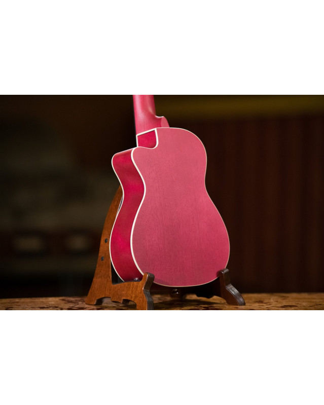 Ortega RURUBY-CE Earth Series Concert Preamp Ukulele 4 String - Raspberry Red