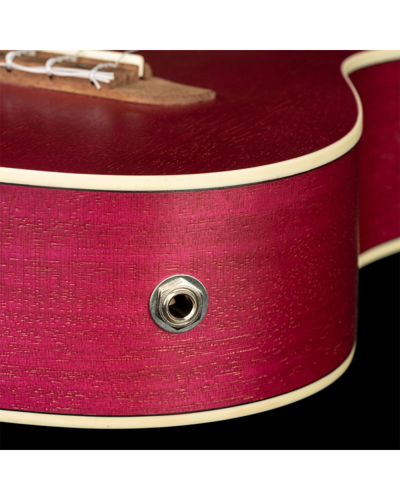 Ortega RURUBY-CE Earth Series Concert Preamp Ukulele 4 String - Raspberry Red