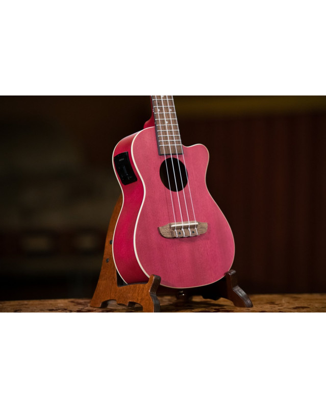 Ortega RURUBY-CE Earth Series Concert Preamp Ukulele 4 String - Raspberry Red