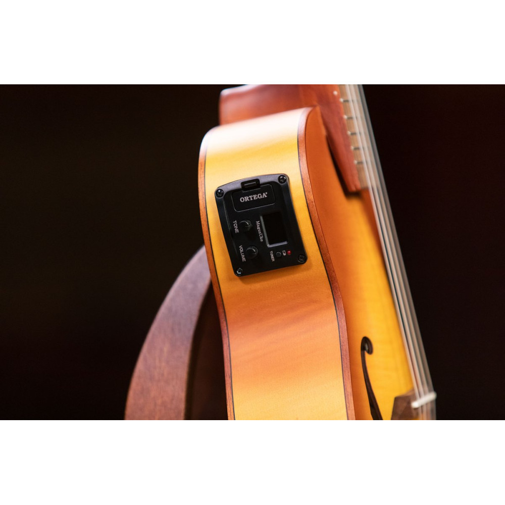 Ortega RUSL-HSB Custom Built Series Concert Ukulele 4 String - Honey Sunburst + Bag