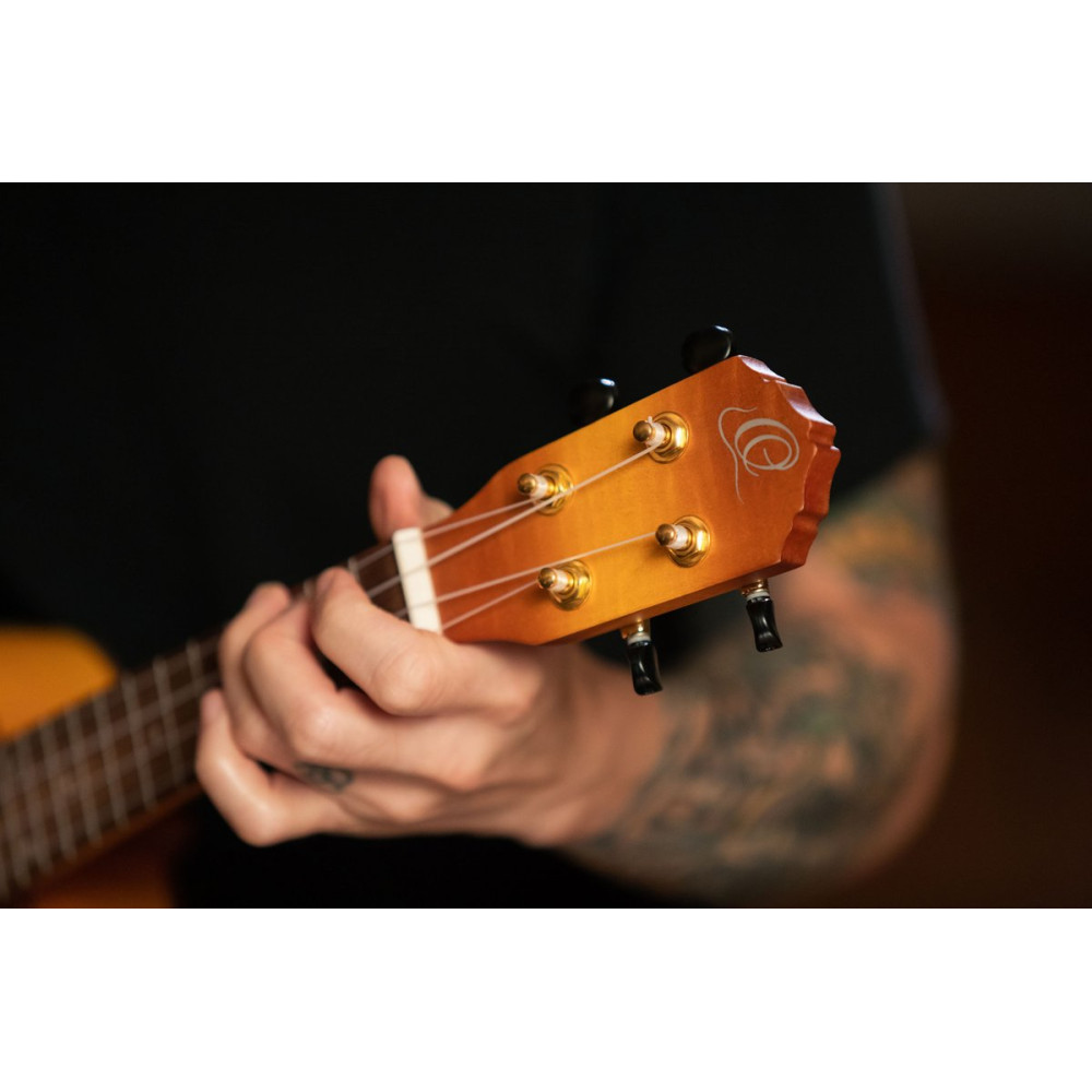 Ortega RUSL-HSB Custom Built Series Concert Ukulele 4 String - Honey Sunburst + Bag