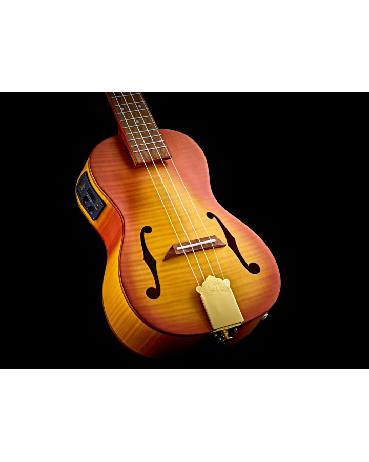 Ortega RUSL-HSB Custom Built Series Concert Ukulele 4 String - Honey Sunburst + Bag