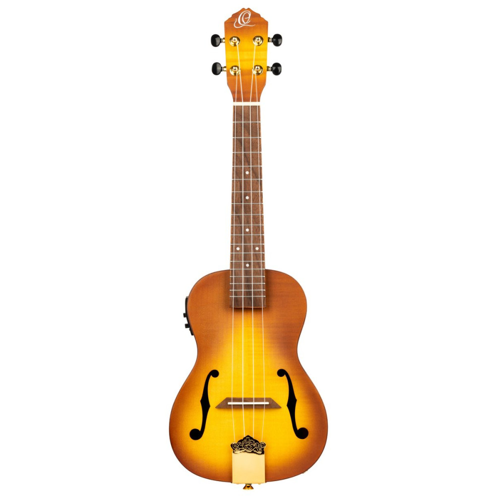 Ortega RUSL-HSB Custom Built Series Concert Ukulele 4 String - Honey Sunburst + Bag