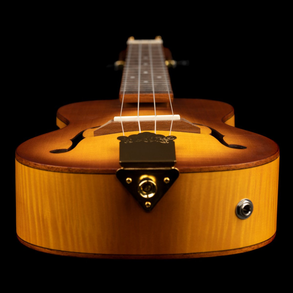 Ortega RUSL-HSB Custom Built Series Concert Ukulele 4 String - Honey Sunburst + Bag