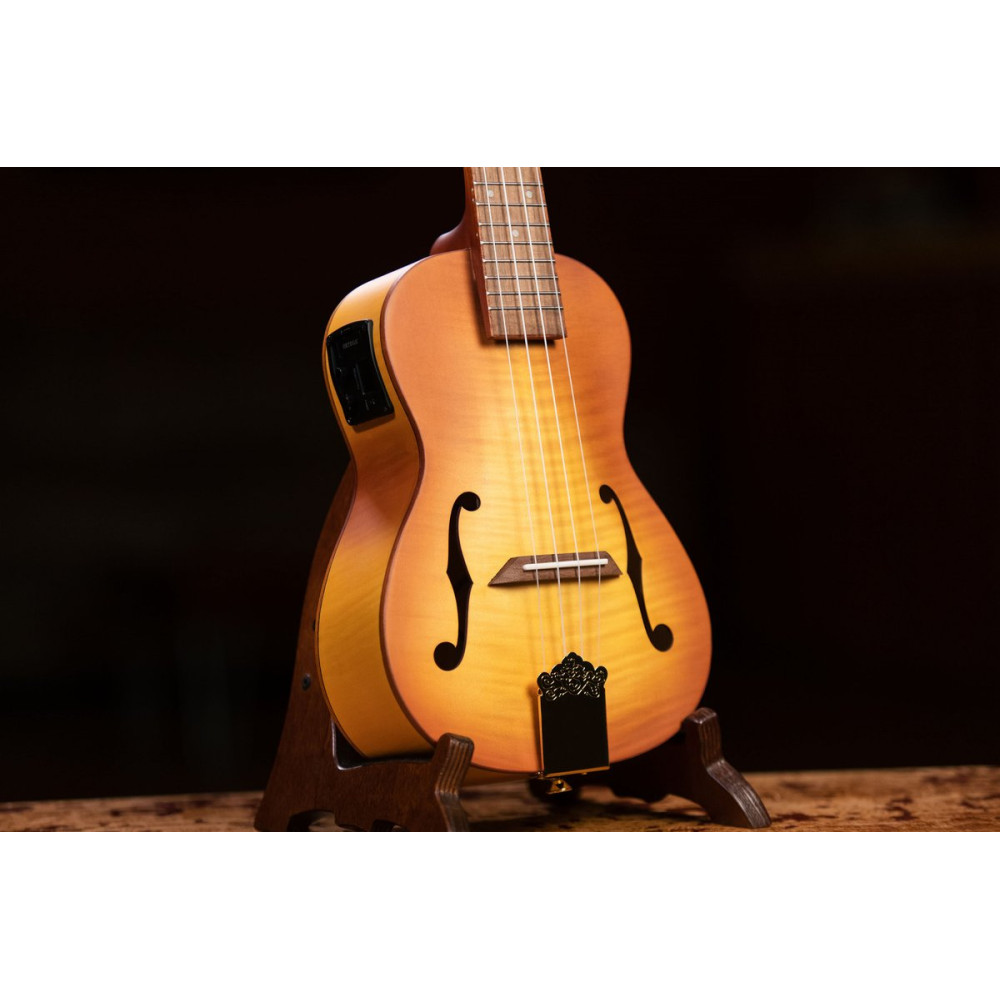 Ortega RUSL-HSB Custom Built Series Concert Ukulele 4 String - Honey Sunburst + Bag