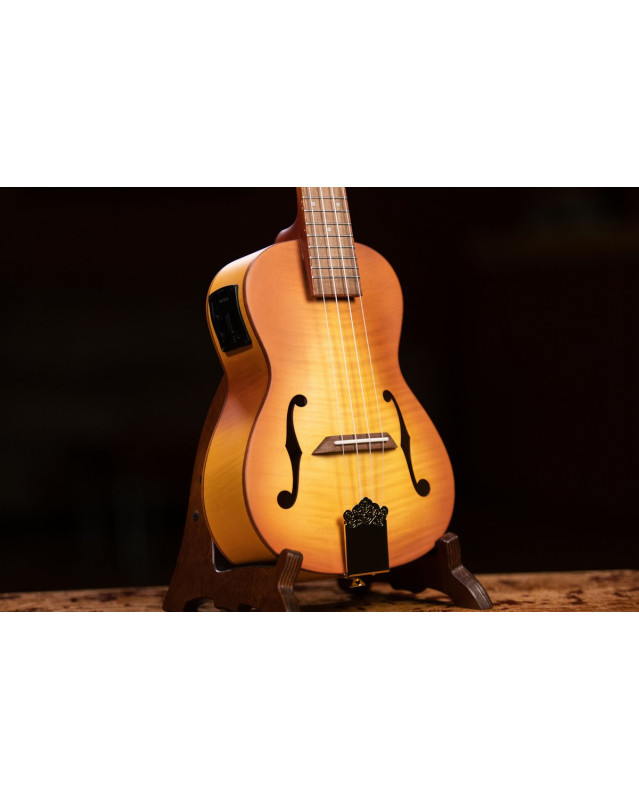 Ortega RUSL-HSB Custom Built Series Concert Ukulele 4 String - Honey Sunburst + Bag