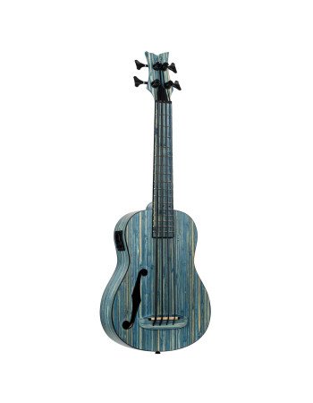 Ortega RUSWB-UB Bamboo Series Short Scale Uke Bass 4 String - Solid Bamboo Stonewashed + Bag