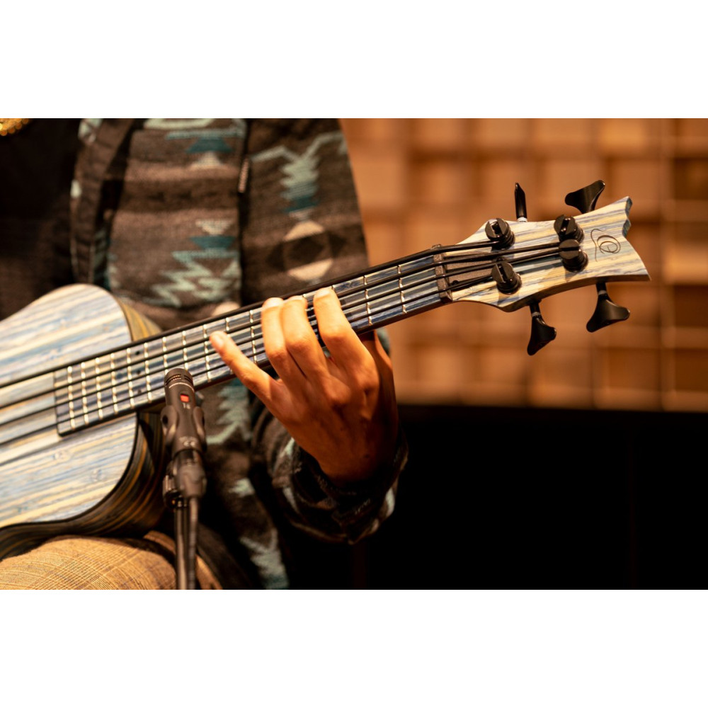 Ortega RUSWB-UB Bamboo Series Short Scale Uke Bass 4 String - Solid Bamboo Stonewashed + Bag
