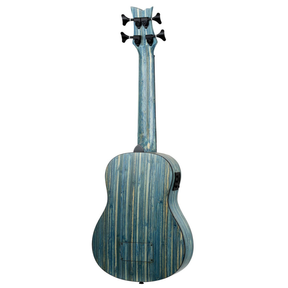 Ortega RUSWB-UB Bamboo Series Short Scale Uke Bass 4 String - Solid Bamboo Stonewashed + Bag