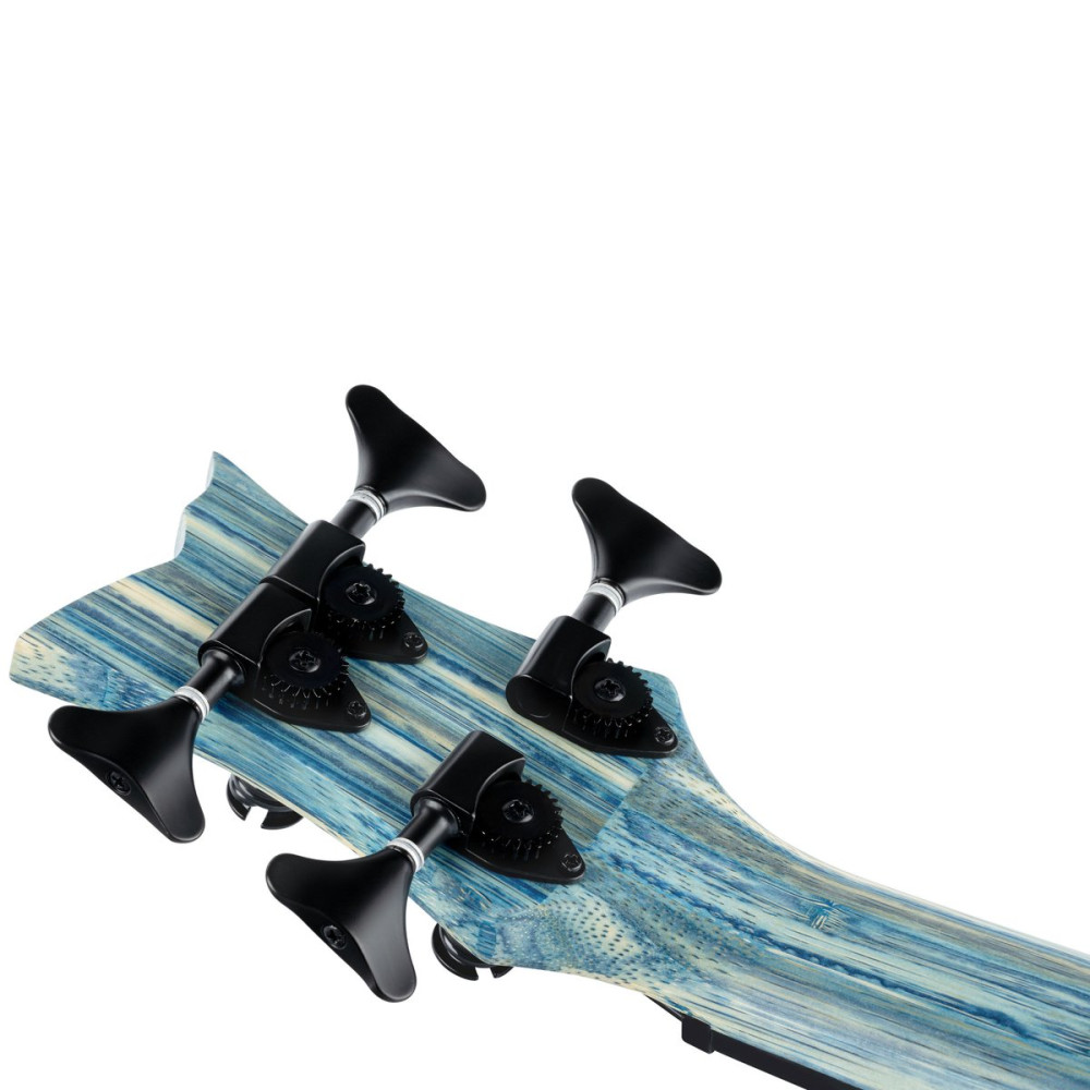 Ortega RUSWB-UB Bamboo Series Short Scale Uke Bass 4 String - Solid Bamboo Stonewashed + Bag
