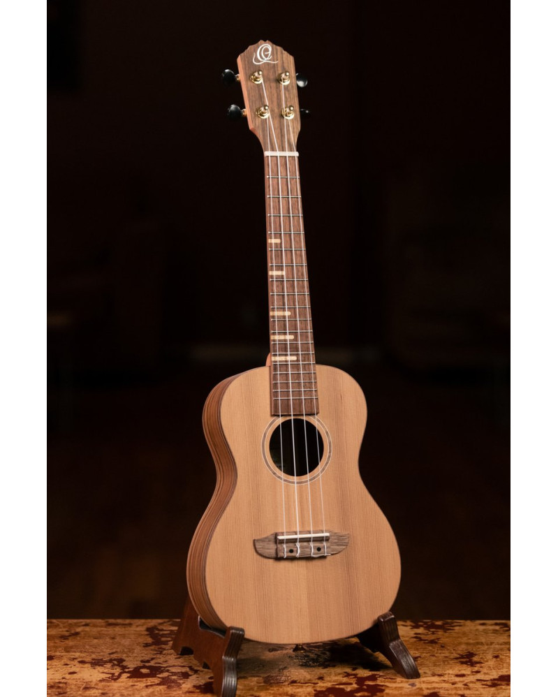 Ortega RUTI-CC Timber Series Concert Ukulele 4 String - Solid Cedar / Walnut Natural + Bag