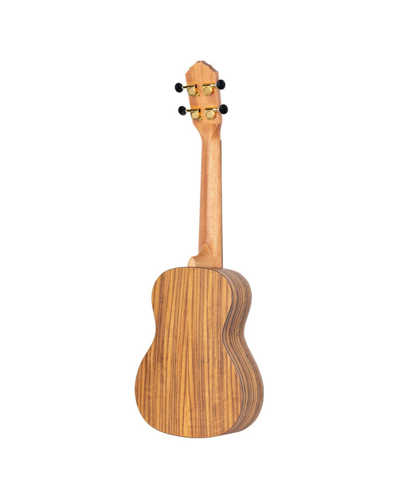Ortega RUTI-CC-L Timber Series Concert Ukulele 4 String Lefty - Solid Cedar / Walnut Natural + Bag