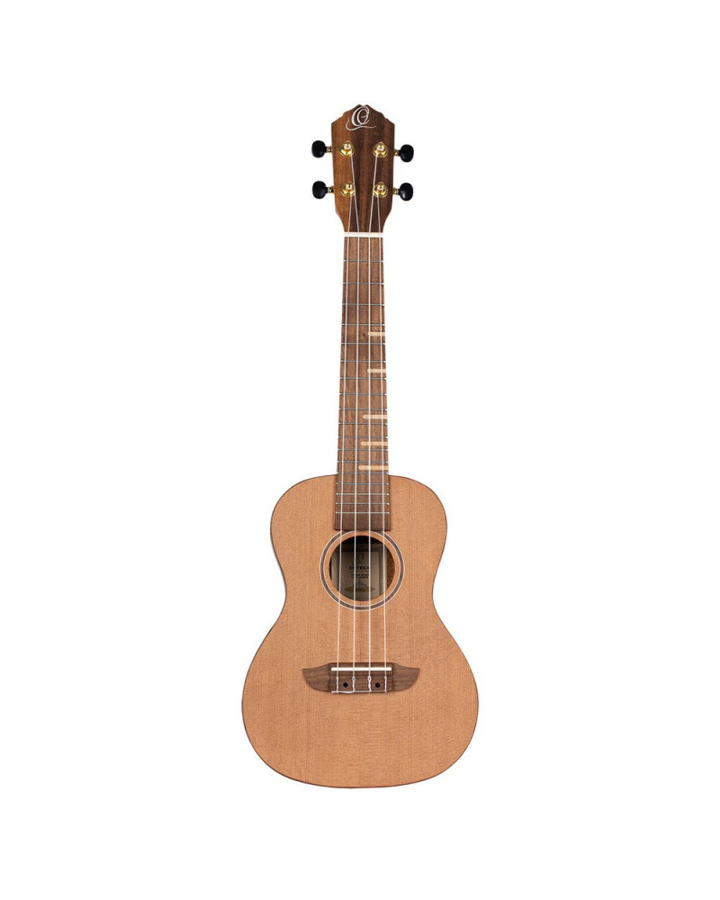 Ortega RUTI-CC-L Timber Series Concert Ukulele 4 String Lefty - Solid Cedar / Walnut Natural + Bag