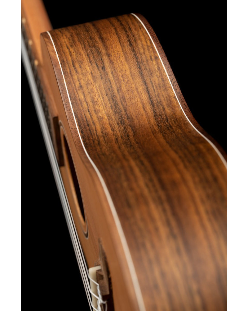 Ortega RUTI-CC-L Timber Series Concert Ukulele 4 String Lefty - Solid Cedar / Walnut Natural + Bag