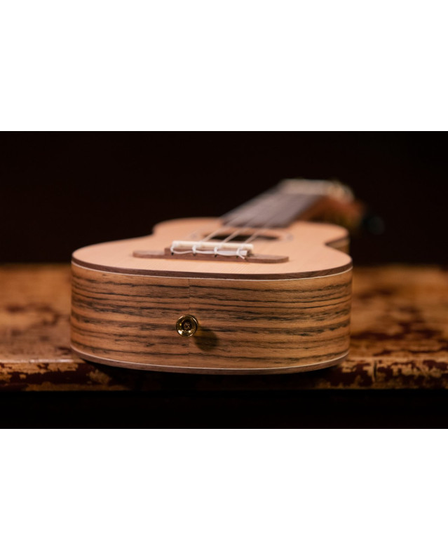 Ortega RUTI-SO Timber Series Soprano Ukulele 4 String - Solid Cedar / Walnut Natural + Bag