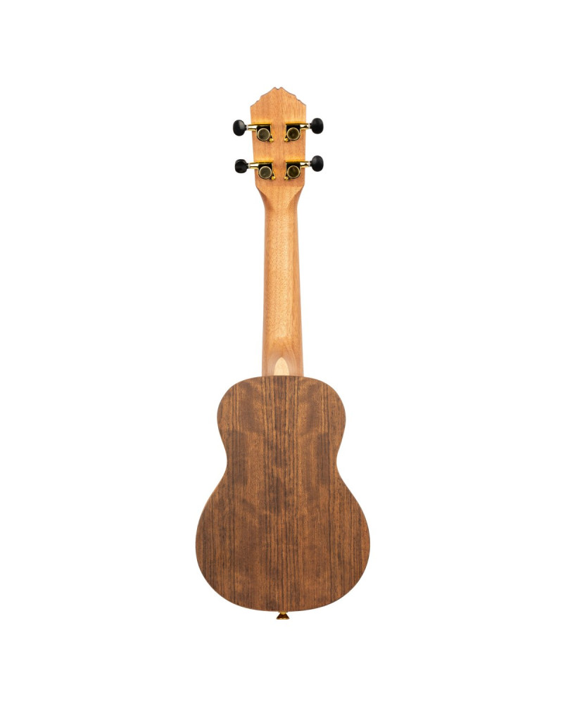 Ortega RUTI-SO Timber Series Soprano Ukulele 4 String - Solid Cedar / Walnut Natural + Bag