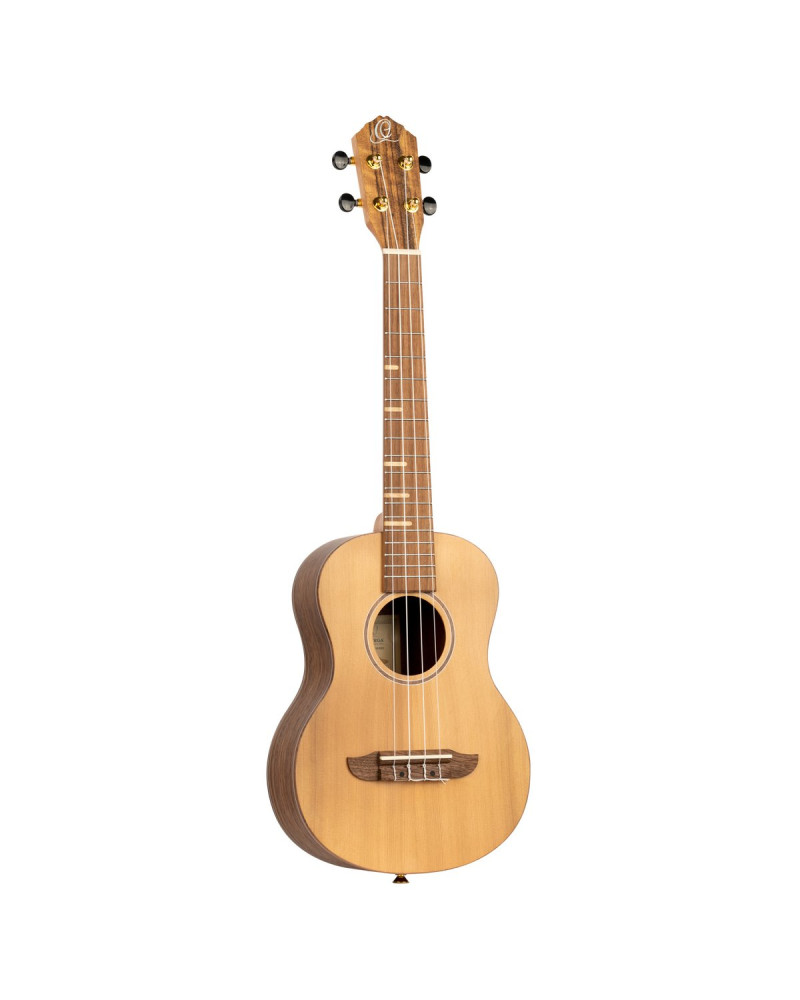 Ortega RUTI-TE Timber Series Tenor Ukulele 4 String - Solid Cedar / Walnut Natural + Bag