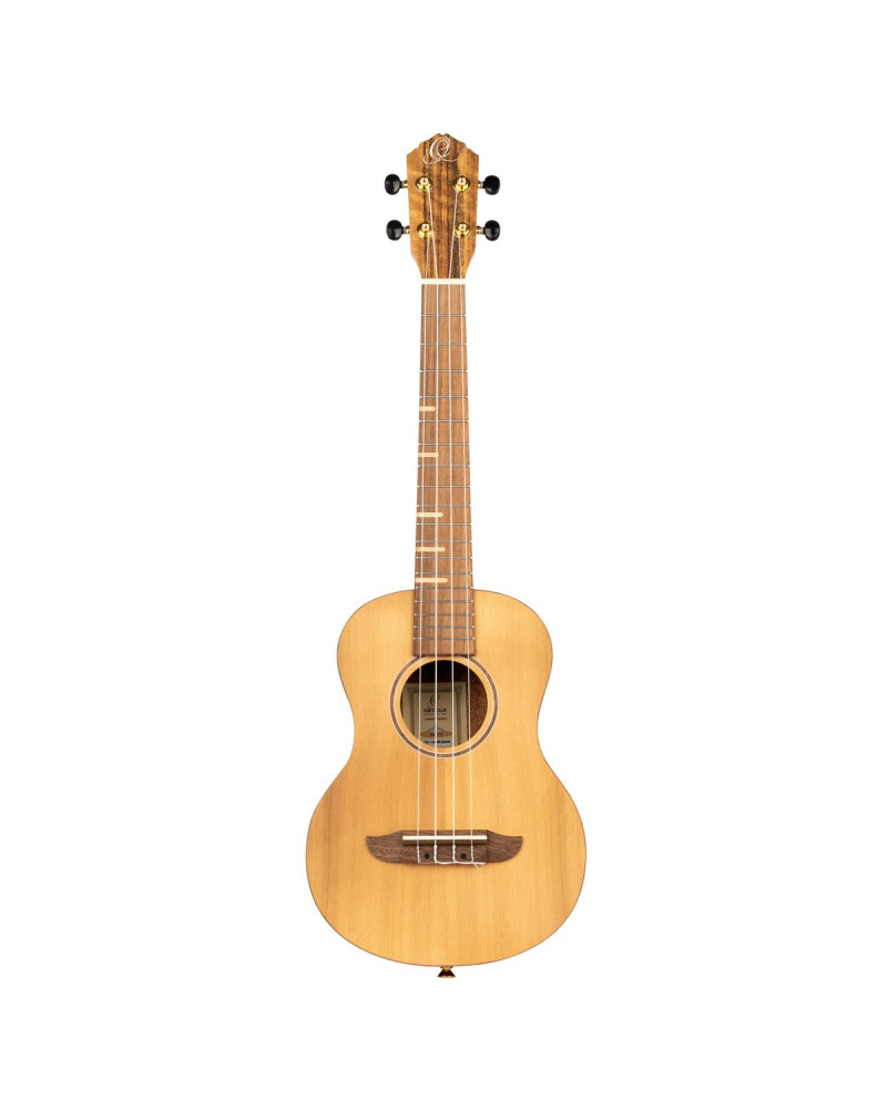 Ortega RUTI-TE Timber Series Tenor Ukulele 4 String - Solid Cedar / Walnut Natural + Bag