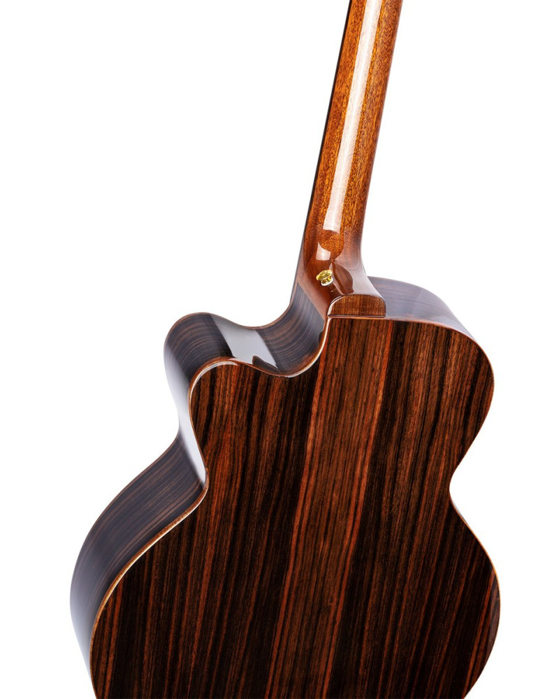 Ortega STRIPEDSU.ACB The Private Room Medium Scale Acoustic Bass 4 String - Spruce / Striped Ebony Natural + Bag