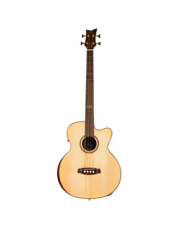 Ortega STRIPEDSU.ACB The Private Room Medium Scale Acoustic Bass 4 String - Spruce / Striped Ebony Natural + Bag