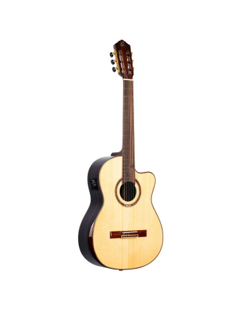 Ortega STRIPEDSU.C/E The Privat Room 4/4 Classical Guitar 6-string - Natural + Gig Bag