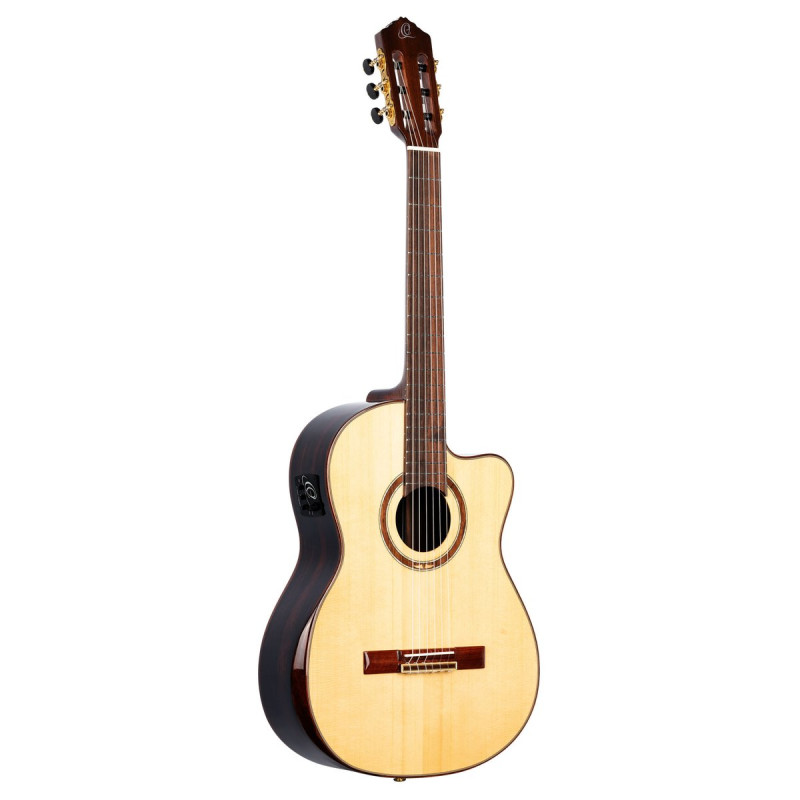 Ortega STRIPEDSU.C/E The Privat Room 4/4 Classical Guitar 6-string - Natural + Gig Bag