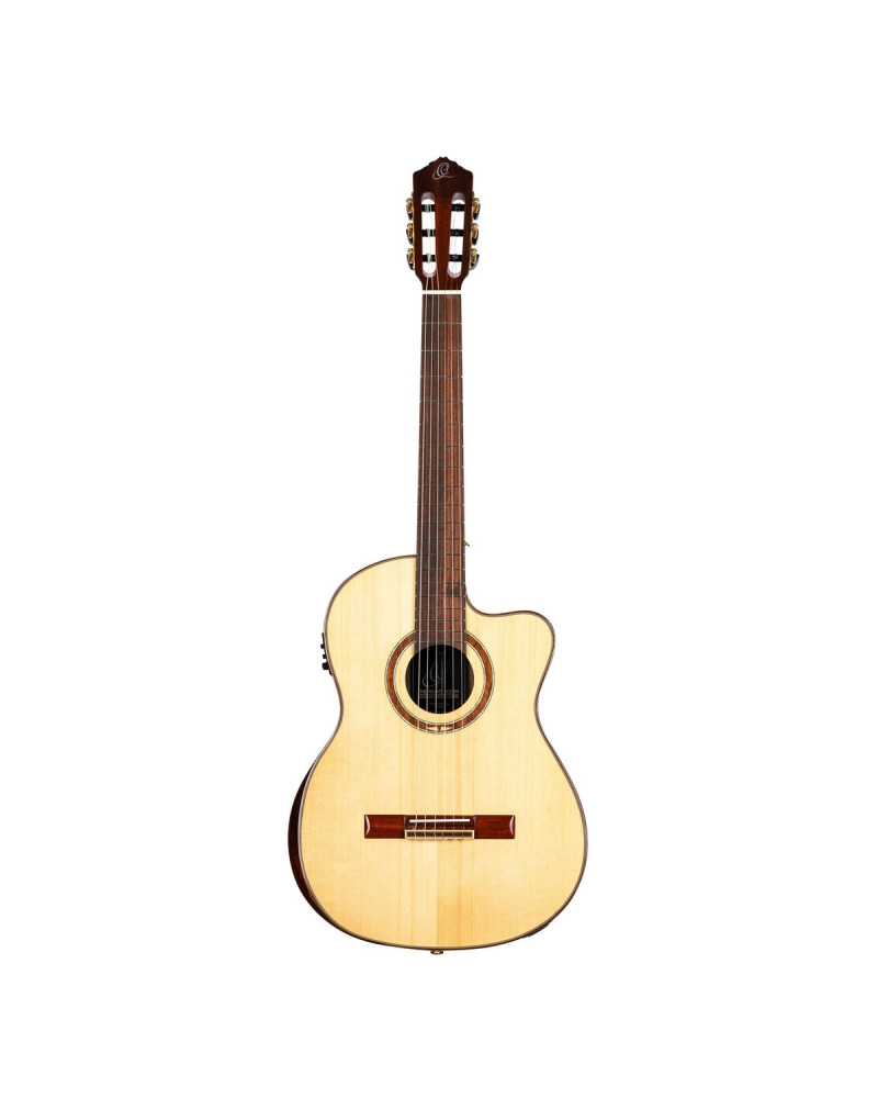Ortega STRIPEDSU.C/E The Privat Room 4/4 Classical Guitar 6-string - Natural + Gig Bag