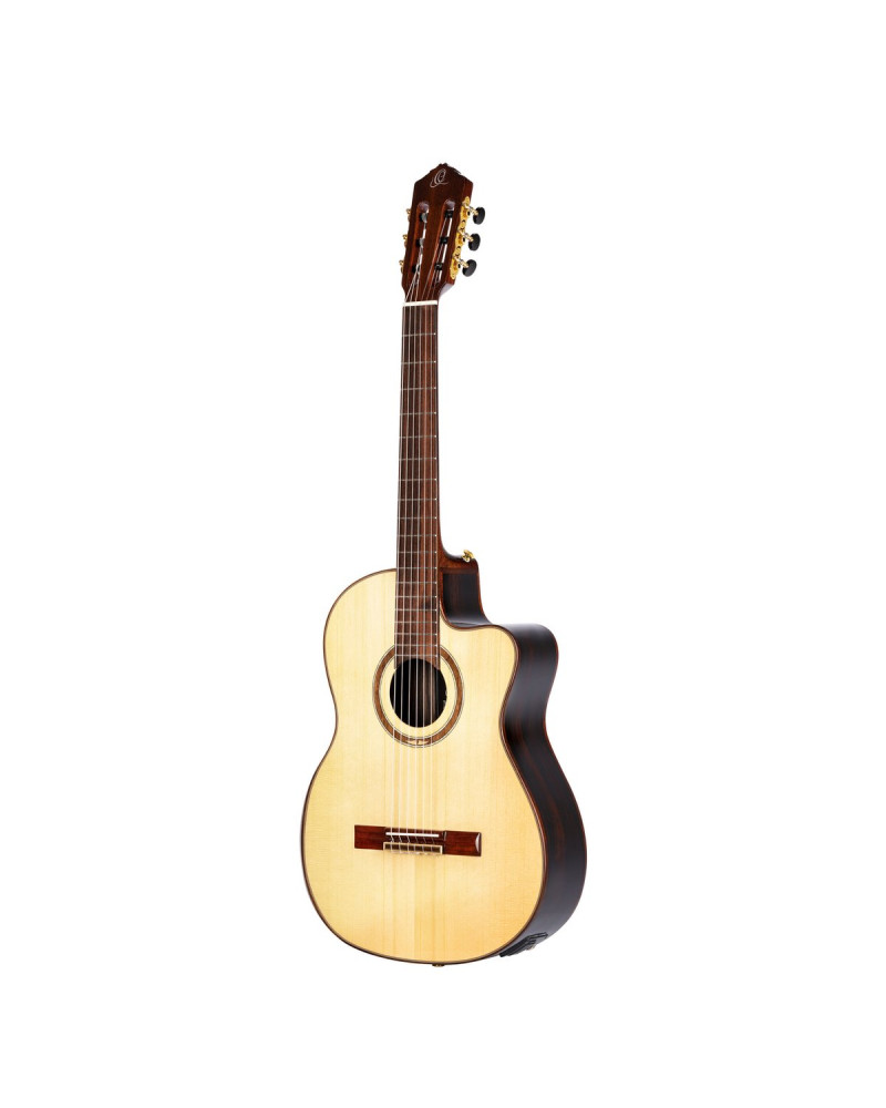 Ortega STRIPEDSU.C/E The Privat Room 4/4 Classical Guitar 6-string - Natural + Gig Bag
