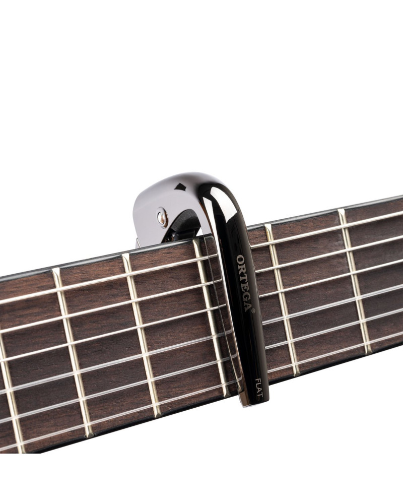 Ortega TNCAPO-BCR Flat Guitar Capo - Black Chrome