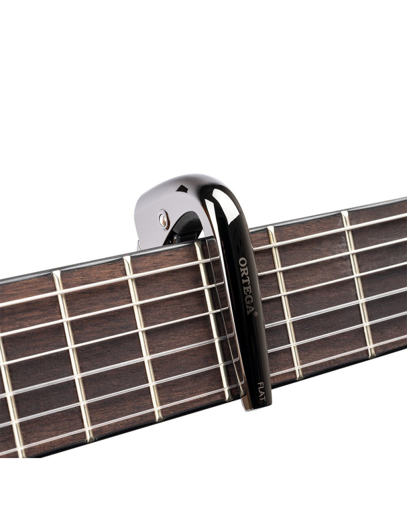 Ortega TNCAPO-BCR Flat Guitar Capo - Black Chrome